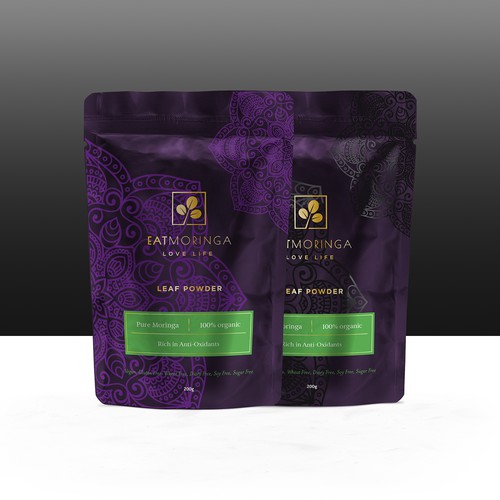 Packaging design for Leaf Powder Moringa