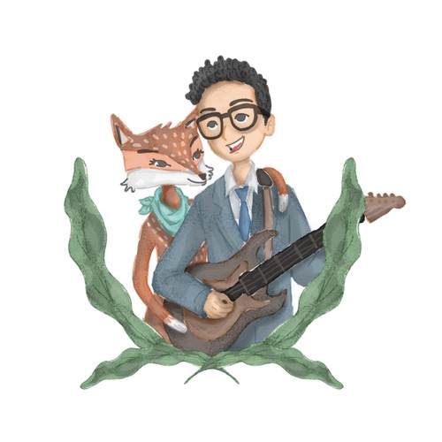 Illustration for Wedding - Buddy Holly & Fox