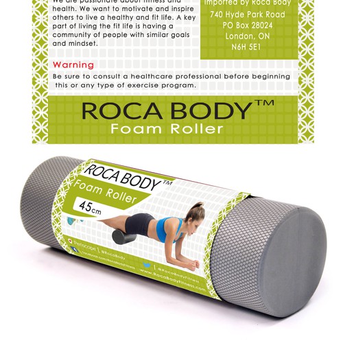 package label for exercise roller