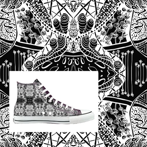 Design floral prints for shoes