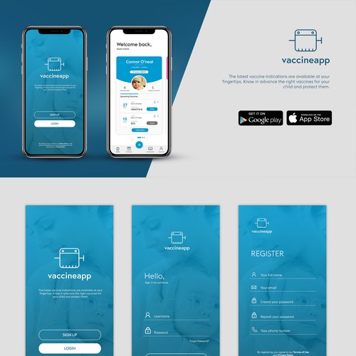 Vaccineapp Mobile UI Design