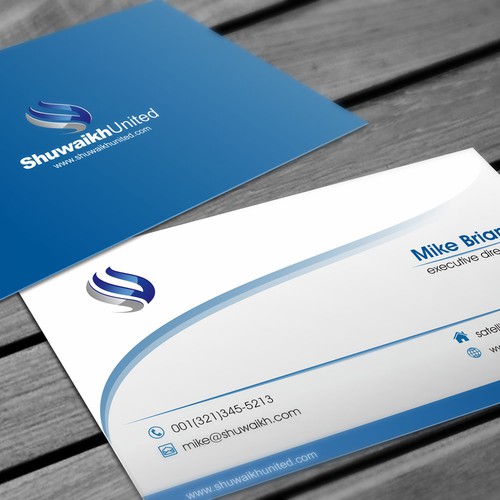 Create a business card for a company in technology/communications (Urgent)