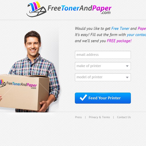 Website design for FreeTonerAndPaper.com - Guaranteed Payout