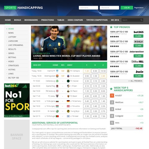 Sports website