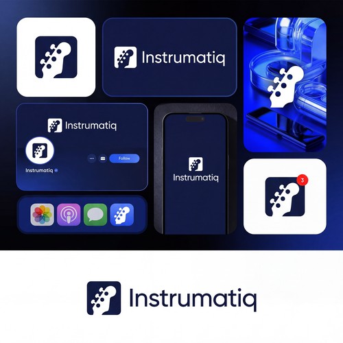Modern Tech Logo for Instrumatiq – Smart Gear Management for Musicians