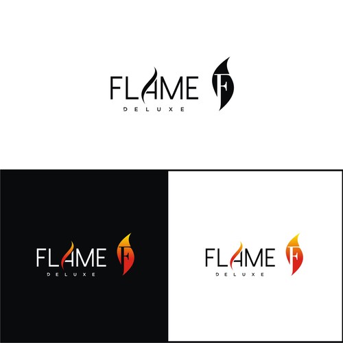 Minimalist logo for FLAME DELUXE