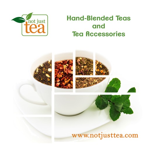 Create a modern backdrop banner for beloved online tea company