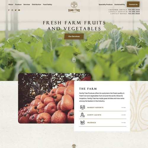 Website design for Food Distributor 