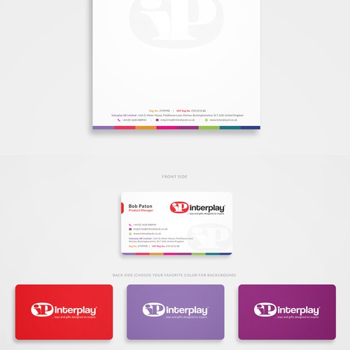 Colorful Stationery Design for Toy Company