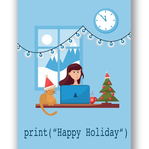 Holiday card for IT company