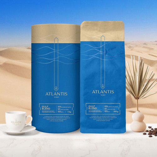 Packaging for luxurious coffee label