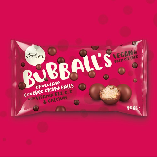 Fun Bubble inspired Chocolate snack design