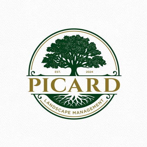 Live Oak Tree Badge Logo