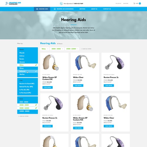 Accessible Website Design for Hearing Aids Company