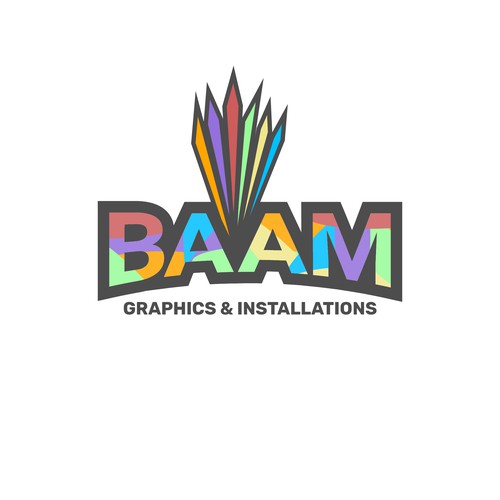 Clean and Colorful logo for a graphics company