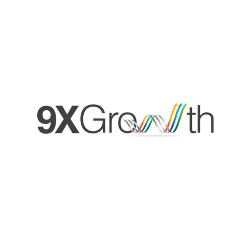 Creative concept logo for 9X Growth