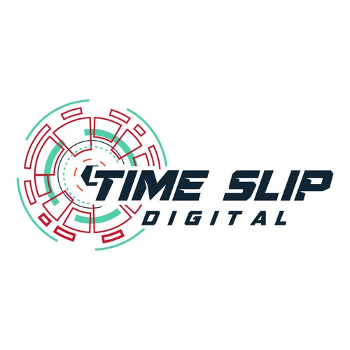 Time Slip Digital: Futuristic Virtual Tour Logo Design