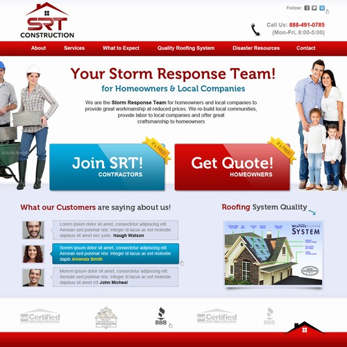 Website Design for SRT Construction
