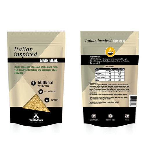 package design PREprepared meal