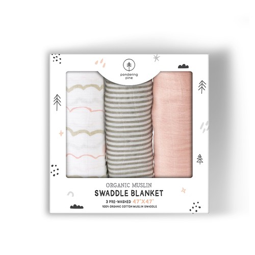 Baby swaddle blanket packaging