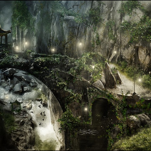 unique fantasy landscape - mystical, fairytale, 