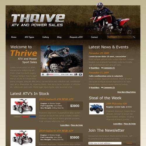 Thrive ATV Website