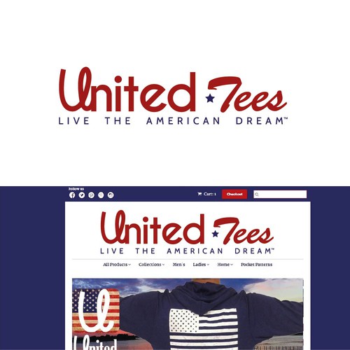 Redesign of United Tees Website Logo with Slogan