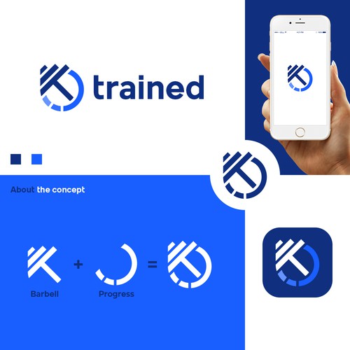 Fitness Logo App Icon Concept