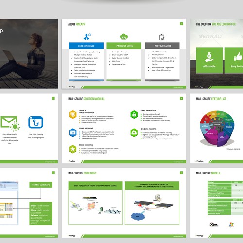 Clean ppt template for pineapp