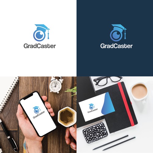 Bold logo concept for graduation streaming app