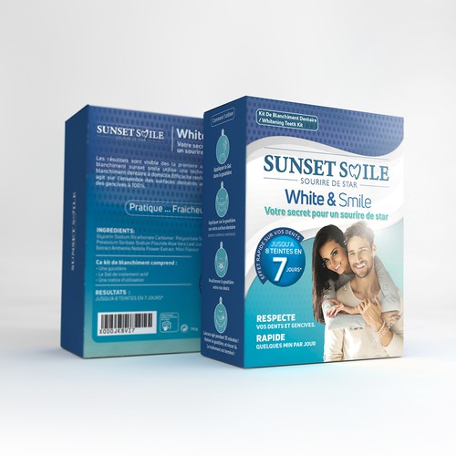 High end teeth whitening product packaging box
