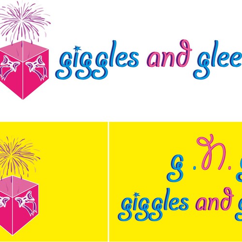 Create a playful gift company brand for Giggles & Glee