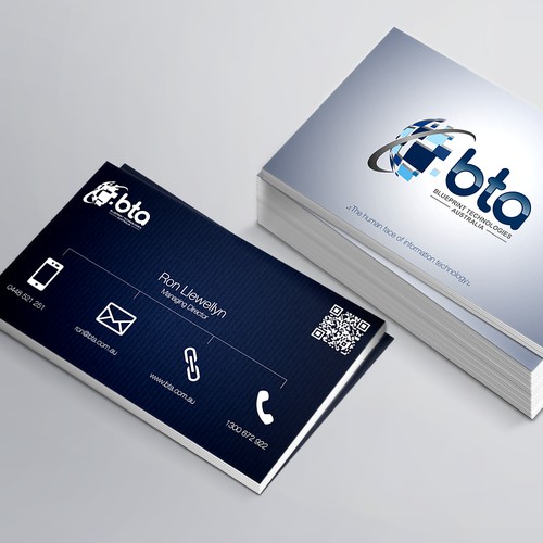Create a dynamic new business card for an established IT company