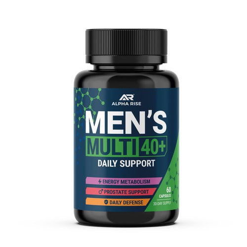 Men's Multivitamin Supplement Label