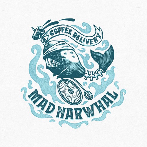 Mad Narwhal Logo Design