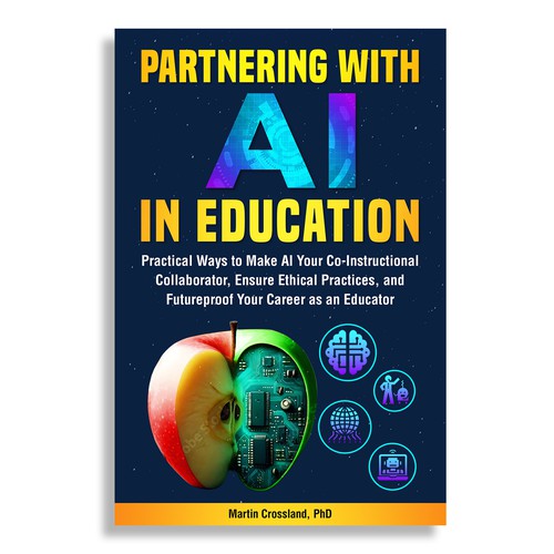 Modern Book Cover for AI in Education