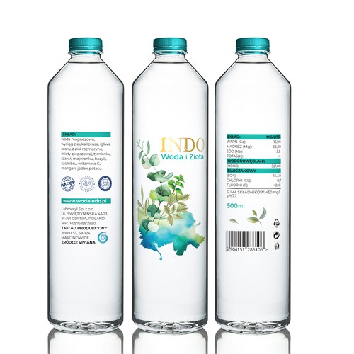 Indo water label design