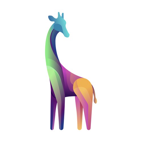 Colorful Giraffe Logo Design