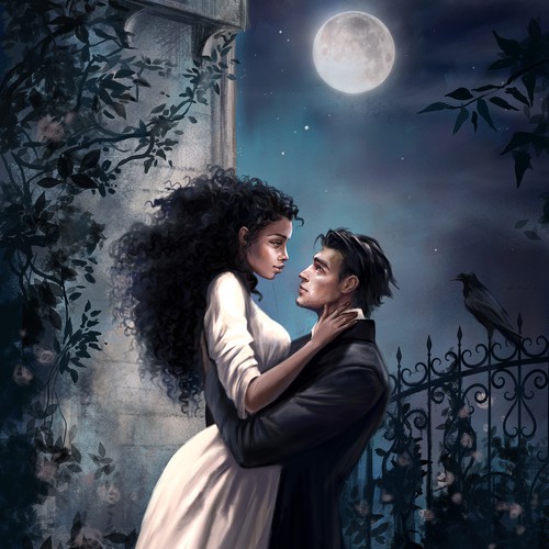 Illustration for the romantic book cover