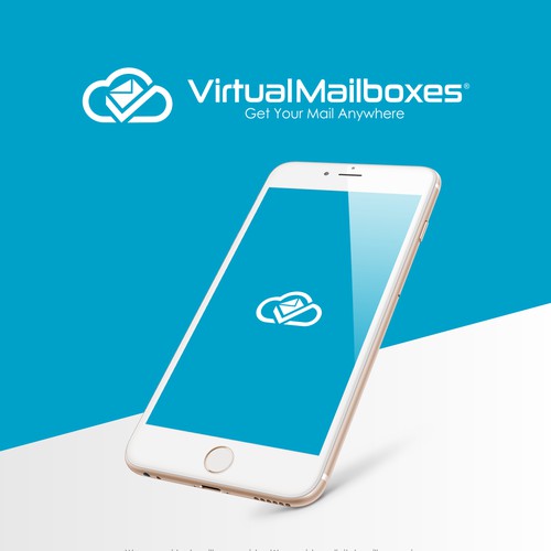 flat modern smart logo for digital mailbox service