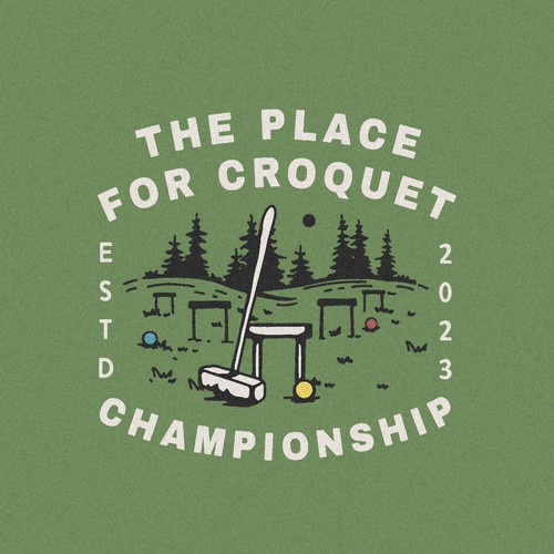 Croquet club/championship Logo