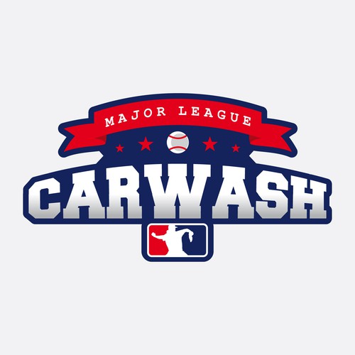 Bold logo for baseball carwash