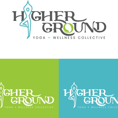 Logo designed for Higher Ground yoga 
