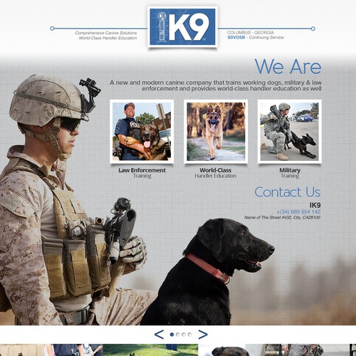 Create the next website design for iK9