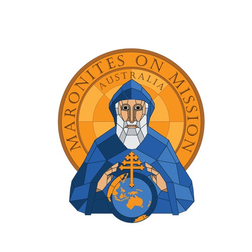 classic glass art theme logo for church youth community