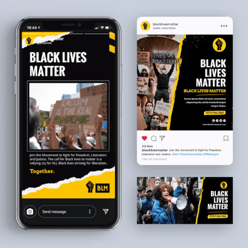 Social media creatives for Black Lives Matter
