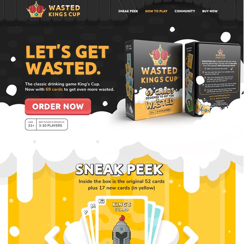 Wasted King's Cup | Landing Page