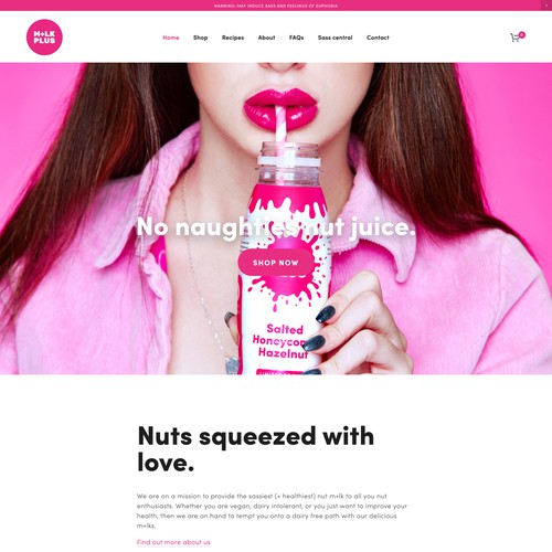 A stand out website and online store for a nutty new brand