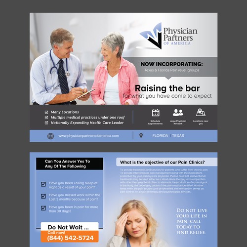 Postcard Design Direct Mailer for Physician Partners
