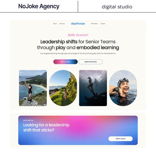 Squarespace Website for depthwise — Custom Figma Design & Development | NoJoke Agency